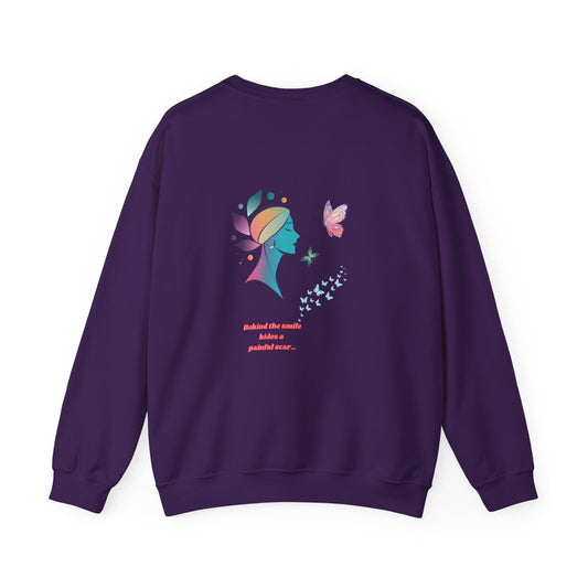 Sweatshirt with Painful Scar Design