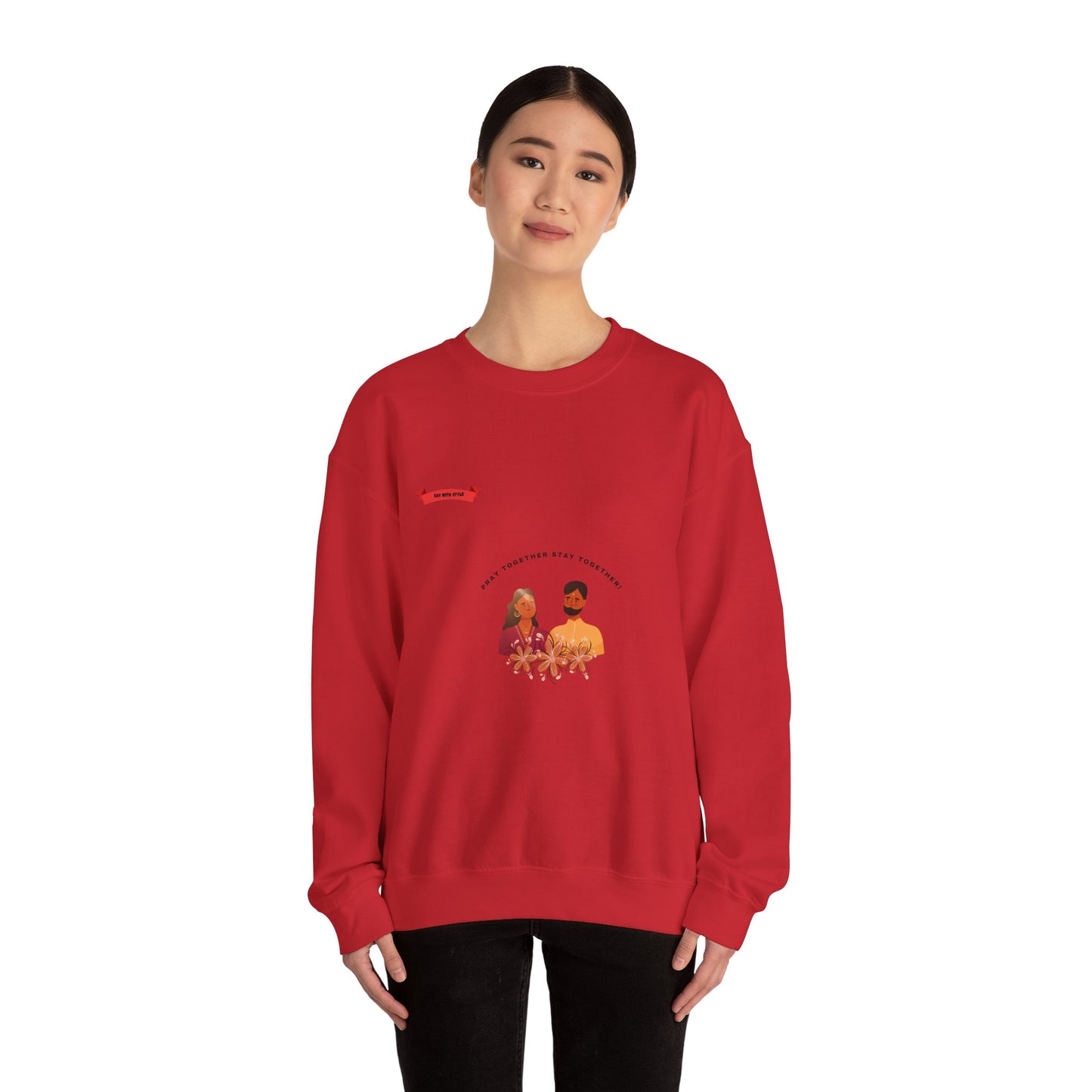 Crewneck Sweatshirt Stay Together Design